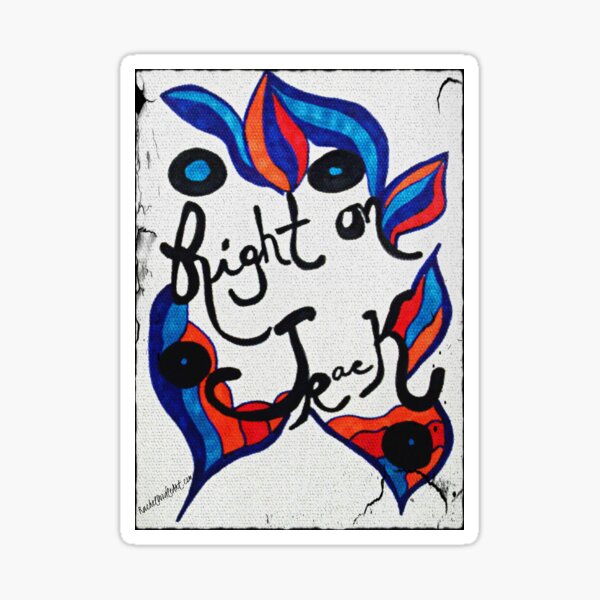 Rachel Doodle Art - Right On Track Sticker