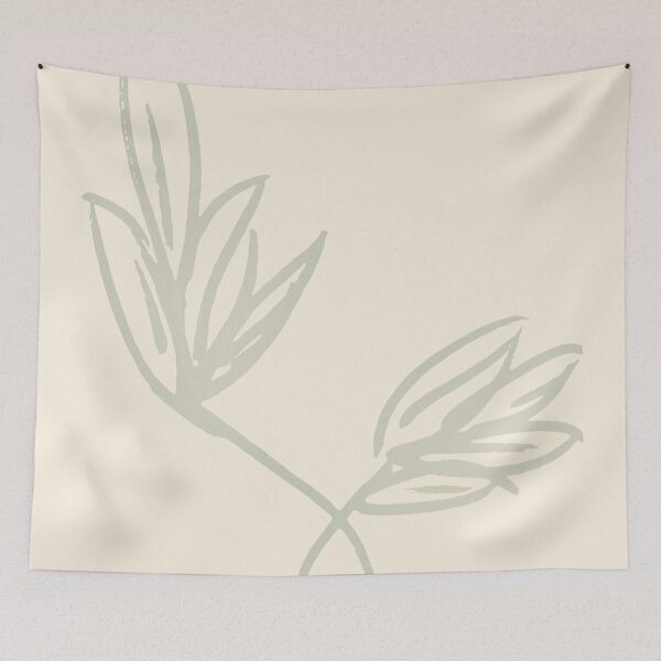 Item preview, Green Sketched Flower  designed and sold by Laura Elizabeth Design.