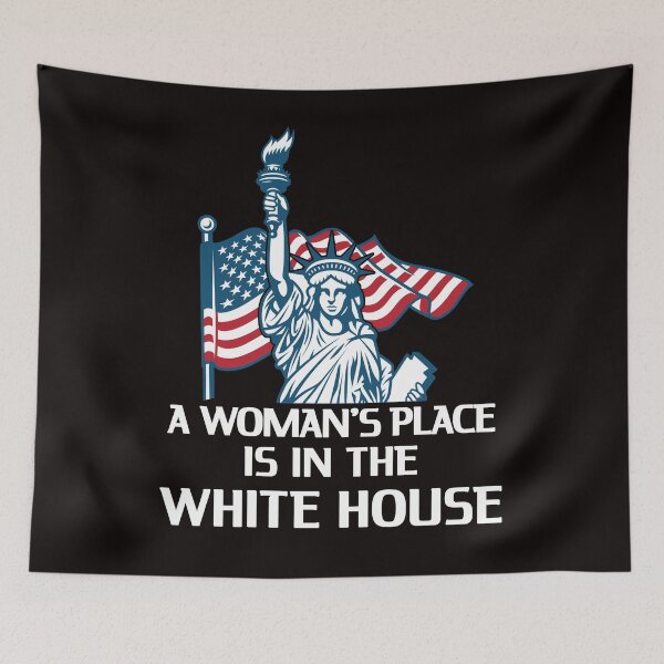 Item preview, a womans place is in the white house kamala harris vice president feminist quote inauguration 2021 designed and sold by GoodyLeo.