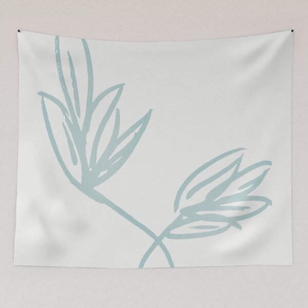 Item preview, Blue Sketched Flower designed and sold by Laura Elizabeth Design.