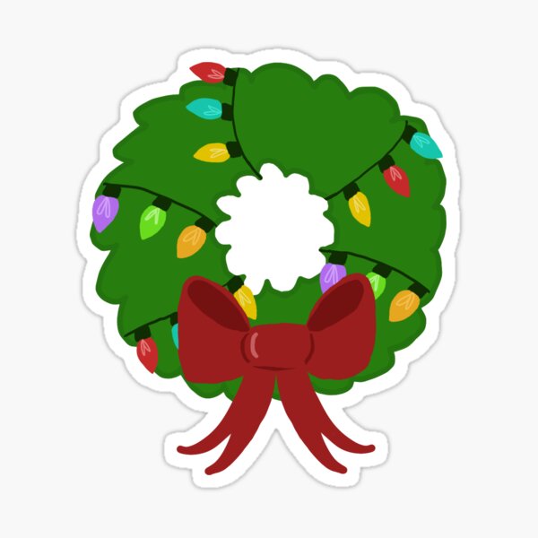 Christmas Wreath (with lights) Sticker