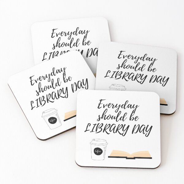 Item preview, Everyday should be library day - Coffee and Books  designed and sold by SMillustrations.