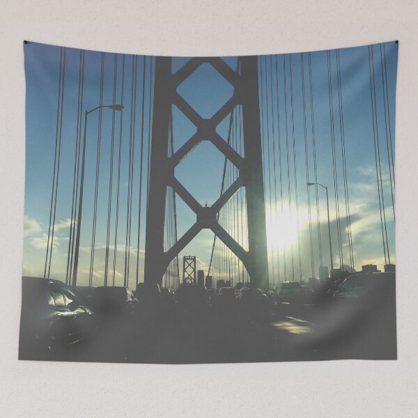 Item preview, Cloudy Sky Bay Bridge Traffic Aesthetic designed and sold by chelseapearl.