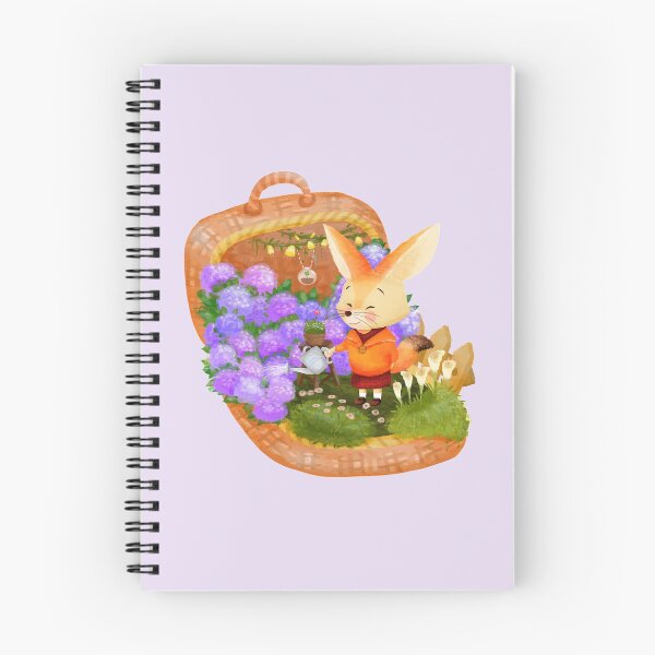 Item preview, A cute Fennec fox watering her flowers at courtyard designed and sold by Ying Li.