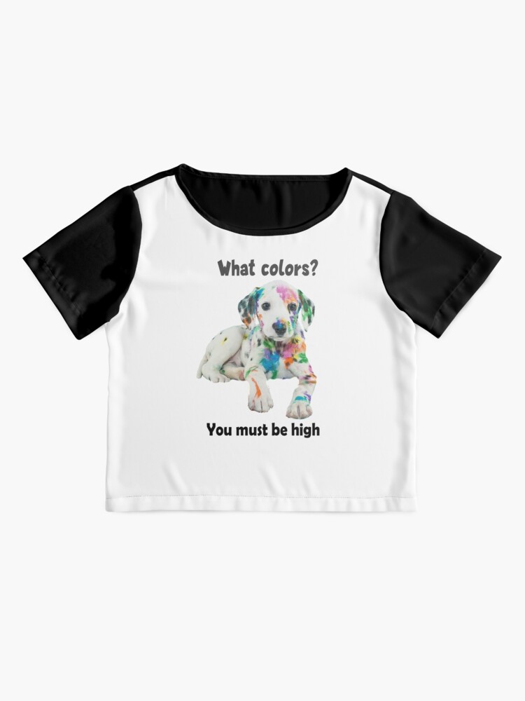 Alternate view of Technicolor Puppy Party Shirt (light apparel) Chiffon Top