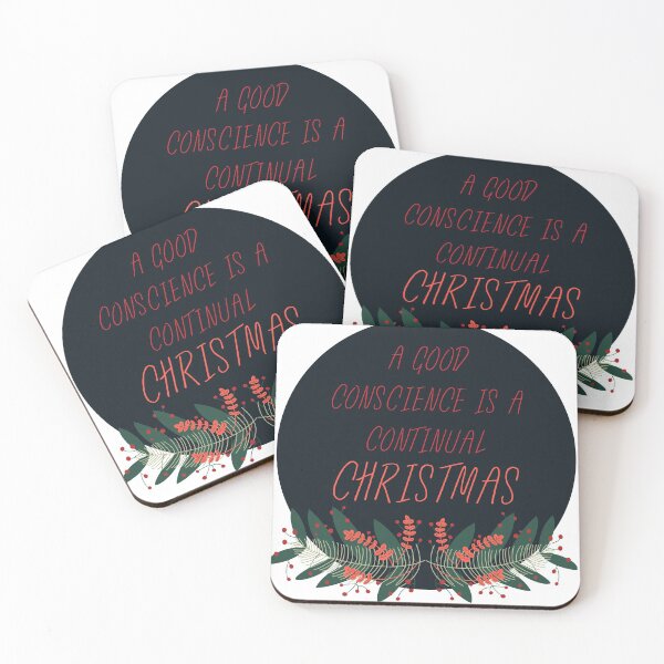 Item preview, A Good Conscience Is A Continual Christmas, Funny Christmas Gift designed and sold by BECOOOL.
