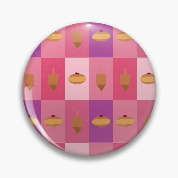 Item preview, D&D - Doughnuts and Dreidels Pink Grid designed and sold by TillaCrowne.