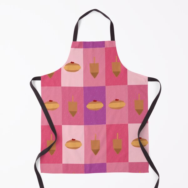 Item preview, D&D - Doughnuts and Dreidels Pink Grid designed and sold by TillaCrowne.