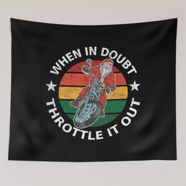 Item preview, When in doubt throttle it out white font designed and sold by Piztees.