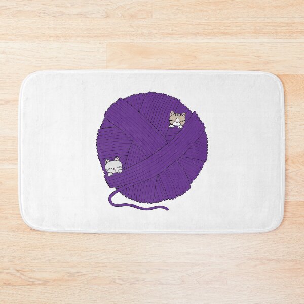Artikelvorschau, Kitty und Hannah Yarn Ball-Pure Violet entworfen und verkauft von mochinumnums.
