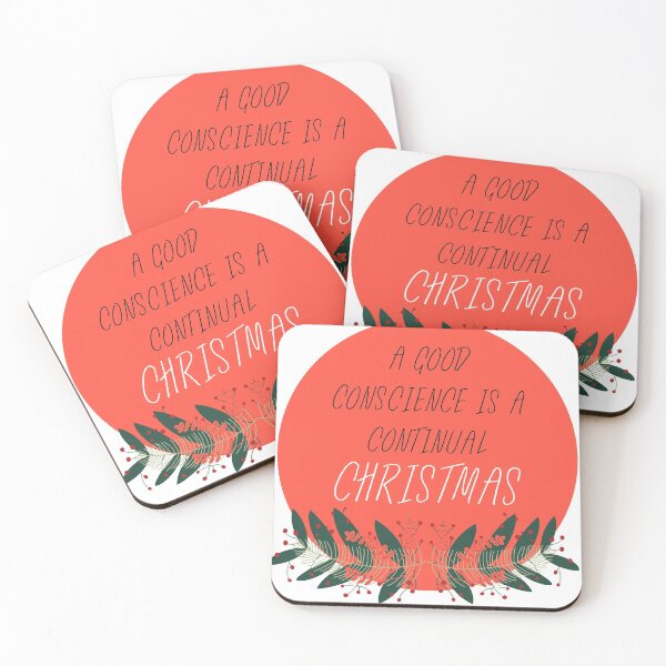 Item preview, A Good Conscience Is A Continual Christmas, Funny Christmas Gift designed and sold by BECOOOL.