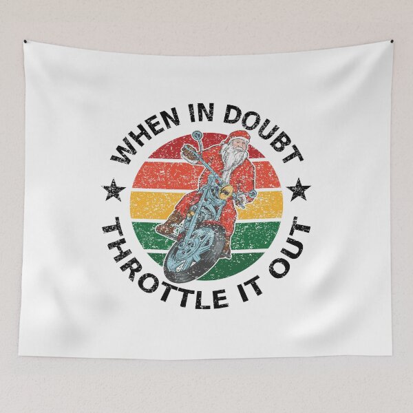 Item preview, When in doubt throttle it out black font designed and sold by Piztees.