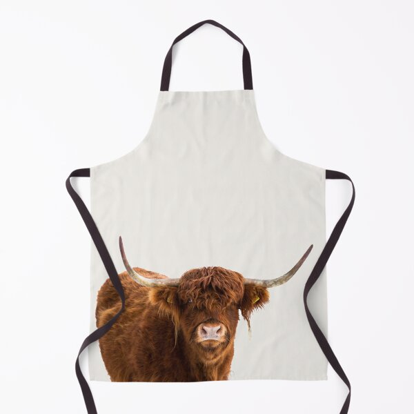 Cheeky Moo, Highland Cow Apron for Sale by Jane Stanley