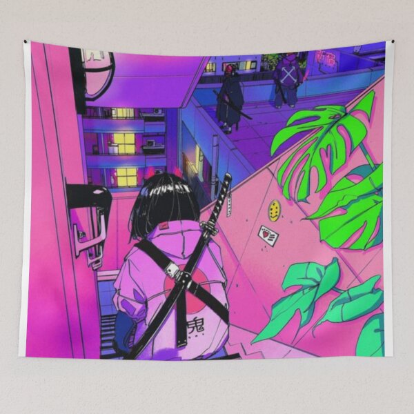 Item preview, Katana Girl Vaporwave designed and sold by Oeht.