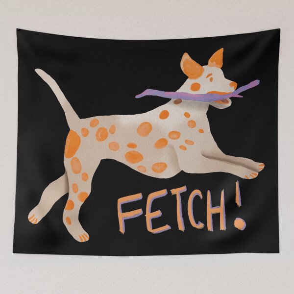 Item preview, Cute Dalmatian Dog Watercolor - Orange and Purple  designed and sold by TheRainbowRoom.