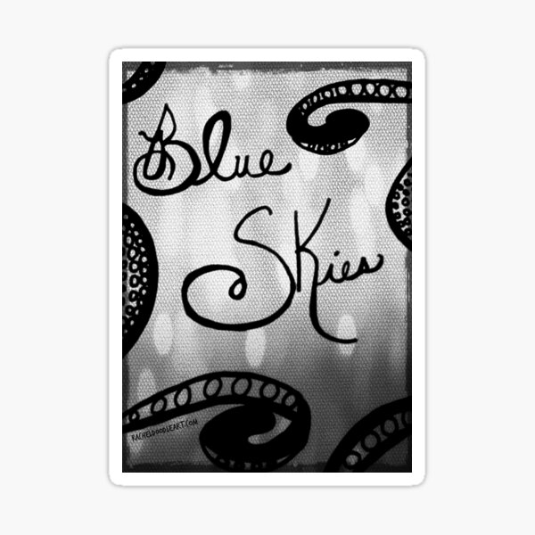 Rachel Doodle Art - Blue Skies Sticker