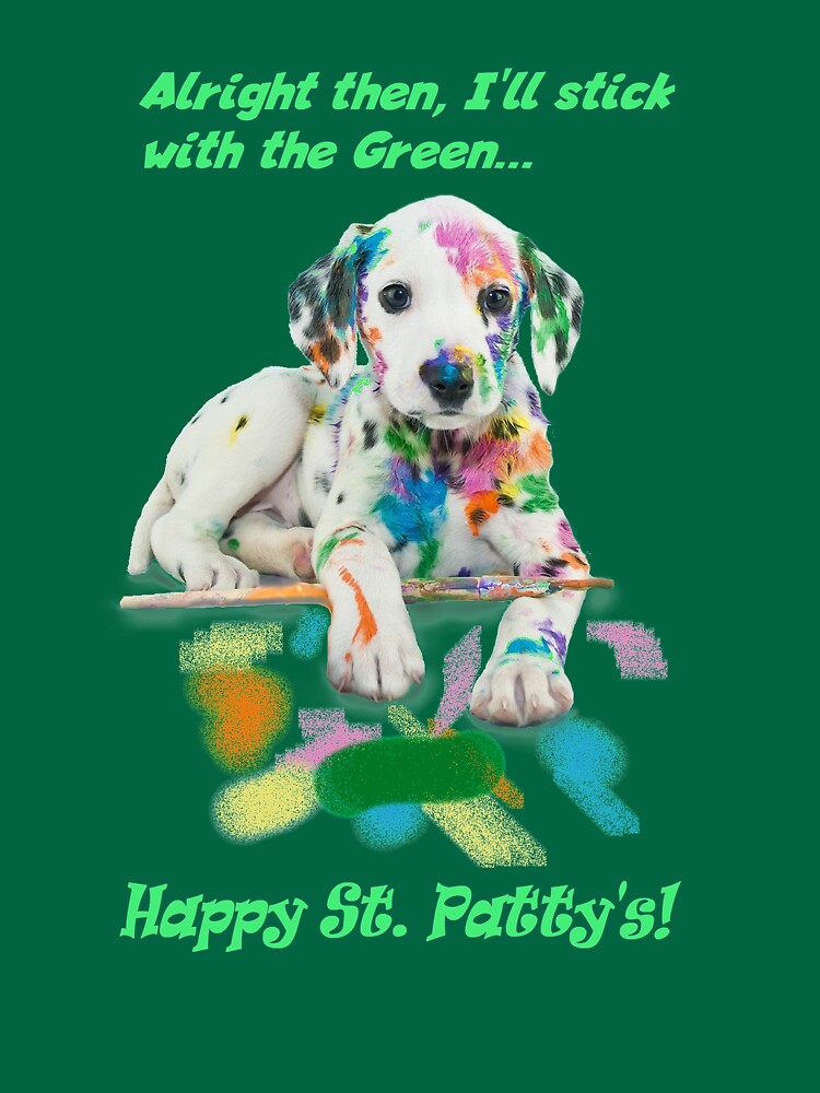 St. Patty's Technicolor Puppy Bar Shirt by mikepil