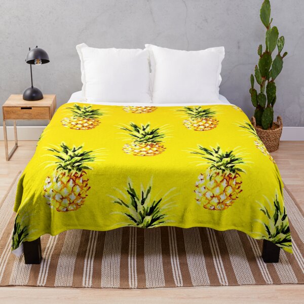 Item preview, Bright Yellow Summery Pineapple Pattern designed and sold by StormyMuse.