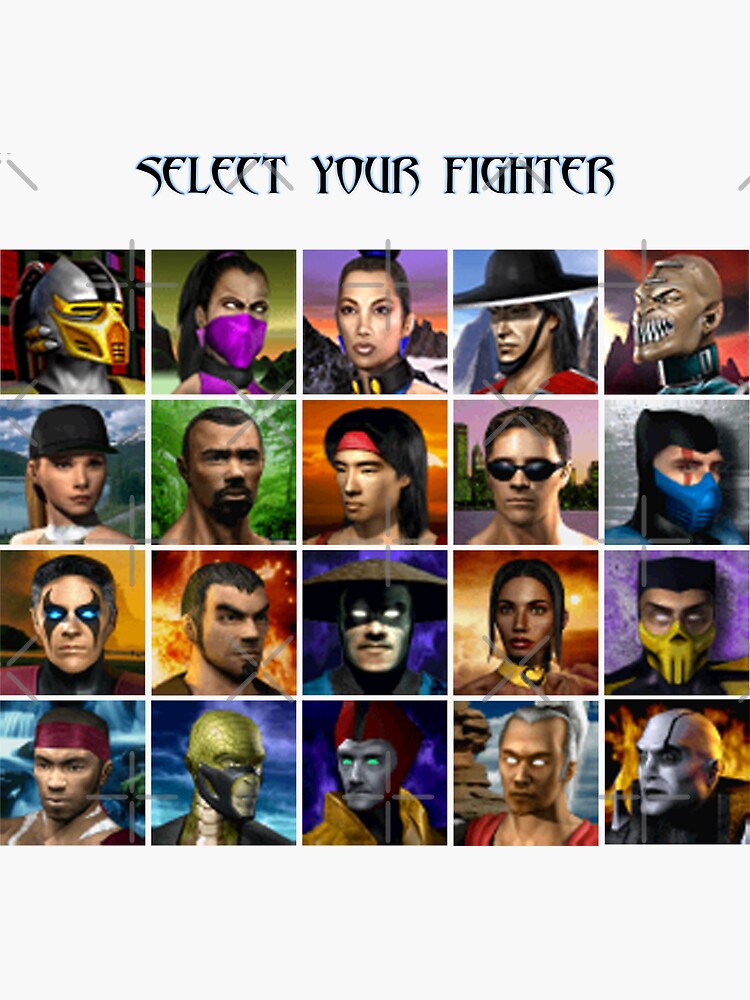 Mortal Kombat 4 Gold - Character Select  Sticker for Sale by MammothTank