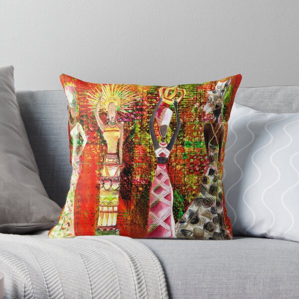 African Supreme Graffiti Throw Pillow