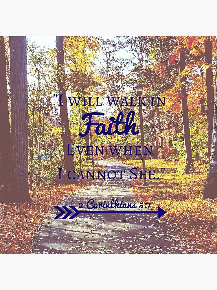 Faith Bible Verse 2 Corinthians 5 7 Fall Leaves Tote Bag By M4rg1 Redbubble