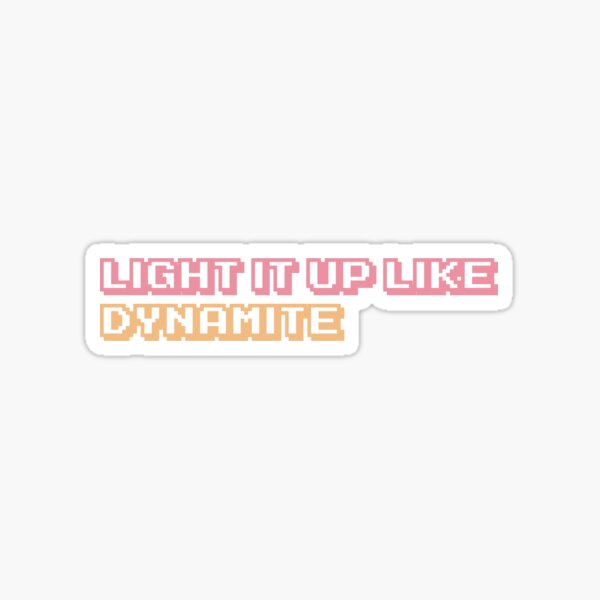 "BTS "Light it up like dynamite" Lyrics Design" Sticker by HallyuArt