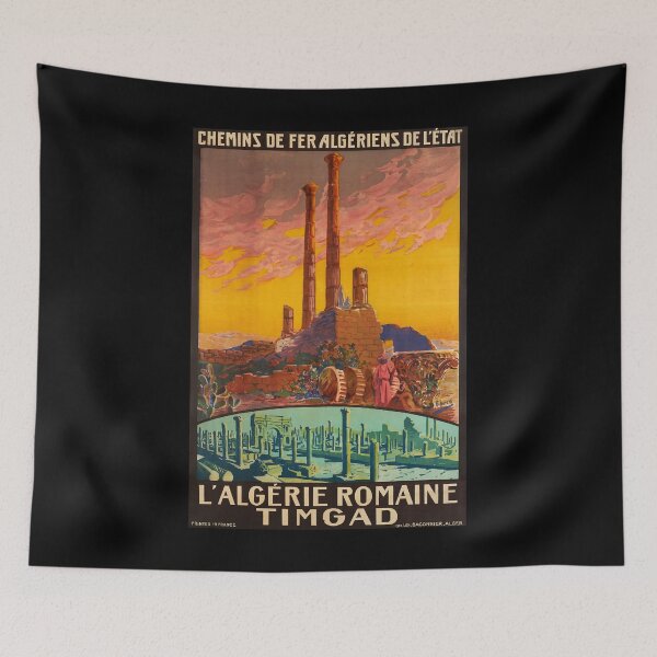 Item preview, retro chemins de fer algeriens de letat lalgerie romaine timgad vintage reclame designed and sold by CorasPosters.