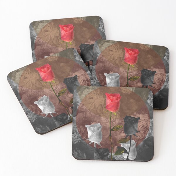 Aperçu de l'œuvre roses fleurissent style vintage avec rouge, noir et blanc créée et vendue par Amet Hermawan.