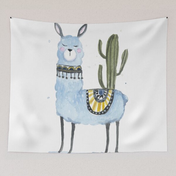 Item preview, Blue llama designed and sold by Valérie Gilbert.