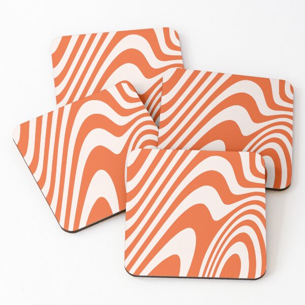 Item preview, Deep Orange Zebra Grooves Abstract Pattern Art designed and sold by patternsoup.