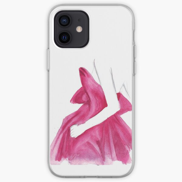 Illustration de mode aquarelle et encre intitulée Marchesa Coque souple iPhone