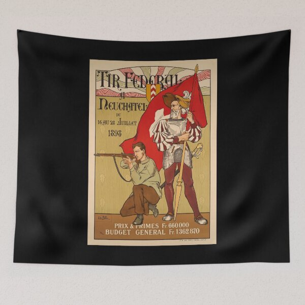 Item preview, retro tir federal a neuchatel vintage reclame designed and sold by CorasPosters.