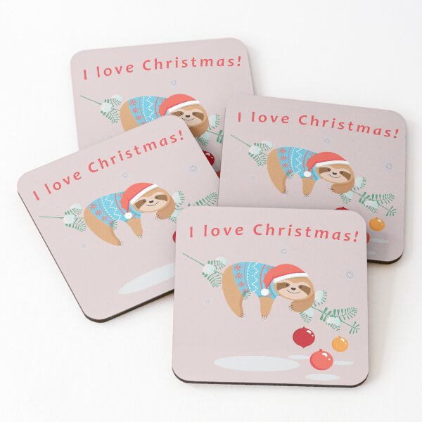 Item preview, I Love Christmas Sloth designed and sold by MvuuStudio.