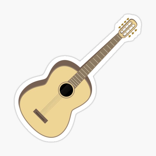Seven-String Acoustic Guitar Sticker