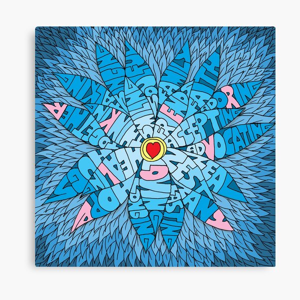 petal words Canvas Print