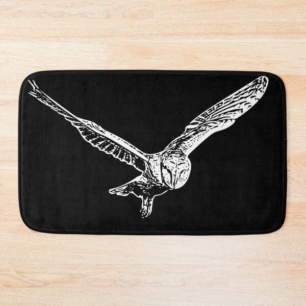Item preview, Barn Owl Flying White Print designed and sold by designsasstultd.