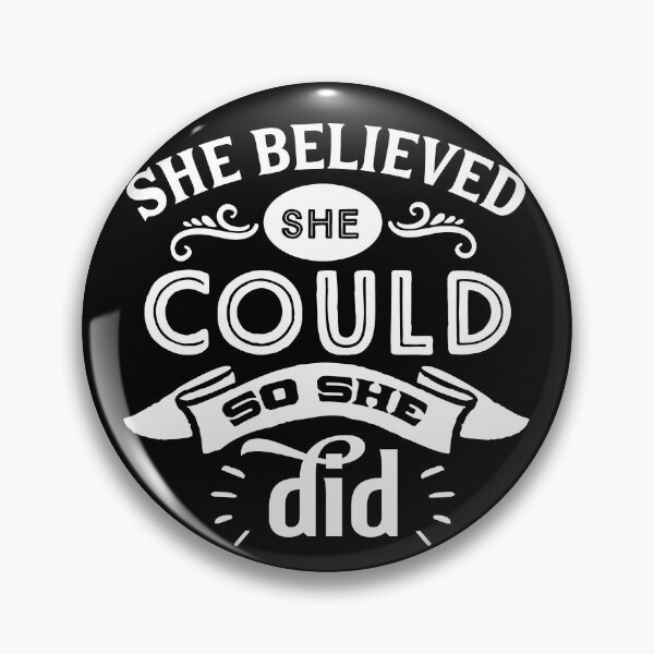 Item preview, She Believed She Could So She Did (white) (Positive Believer) designed and sold by OneCherubim.