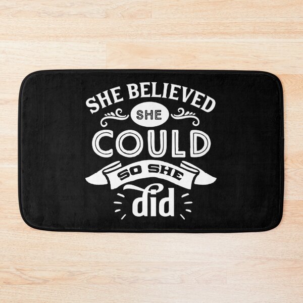 Item preview, She Believed She Could So She Did (white) (Positive Believer) designed and sold by OneCherubim.