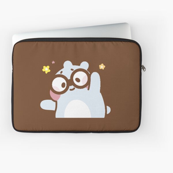 tonton and friends nerd dance bear cute sticker flowers Laptop Sleeve