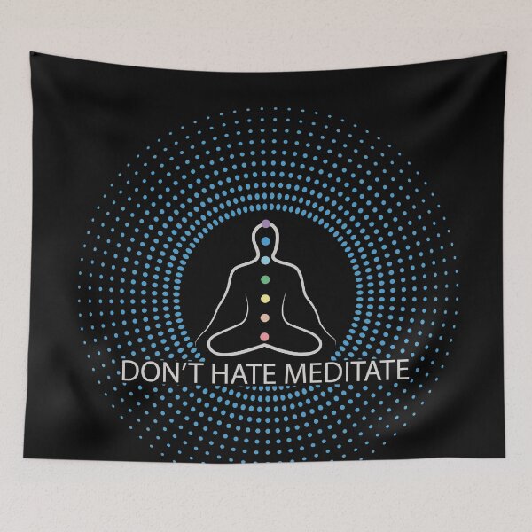 Item preview, Don't Hate Meditate Blue designed and sold by Coder-T.