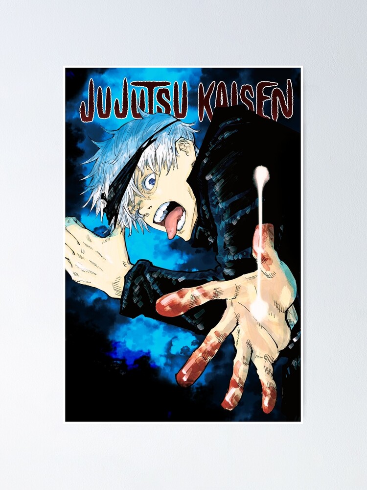 Jujutsu Kaisen Cover Gojo Satoru Poster By Angelajaeger Redbubble