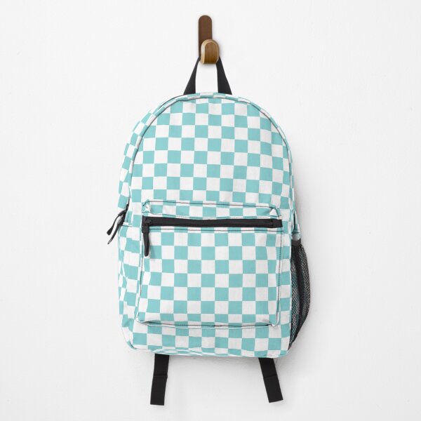 Vista previa del artículo con la obra «Patrón de colores AI Aqua y White Check: cuadros, cuadros, cuadros», diseñado y vendido por MissCheck.