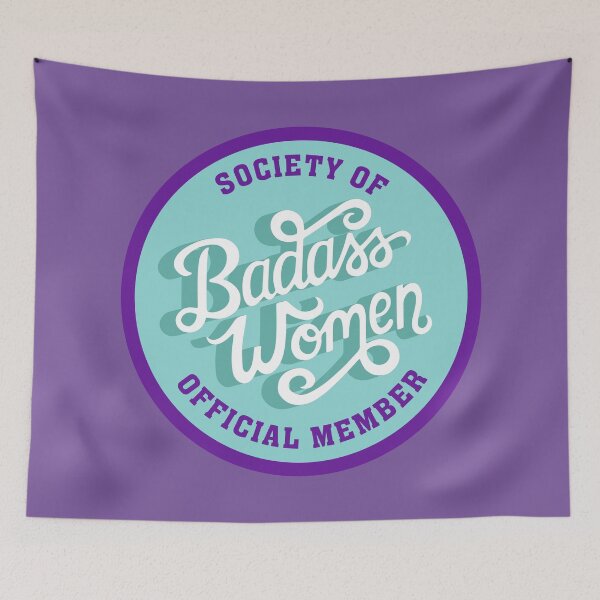 Item preview, Society of Badass Women Purple Turquoise designed and sold by Kit Cronk.