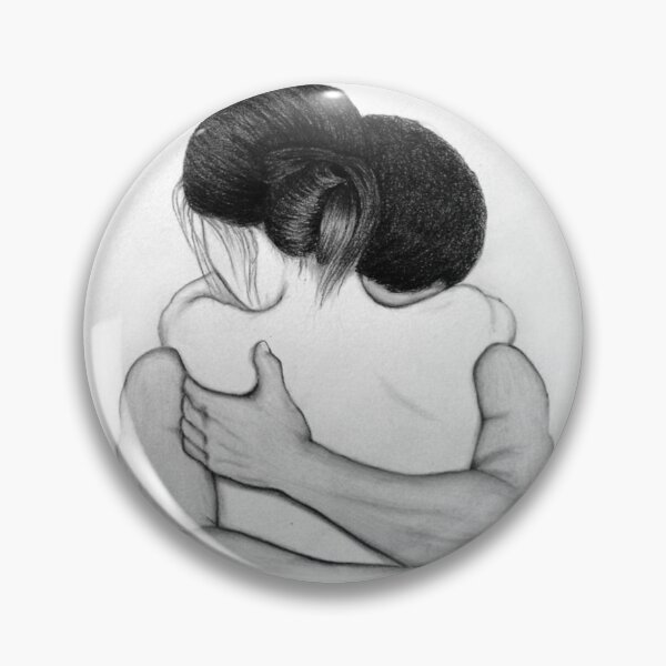 Item preview, Lovers hugging tight pencil drawing designed and sold by smailjr.