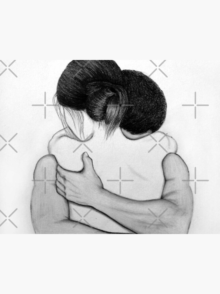 Line Drawing Man Woman Hugging Each Stock Illustration 584585245 |  Shutterstock