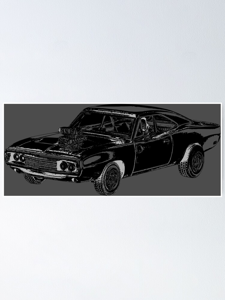 Das Schnelle Und Das Wutende Toretto Muscle Car Poster Von Nerdsloot Redbubble