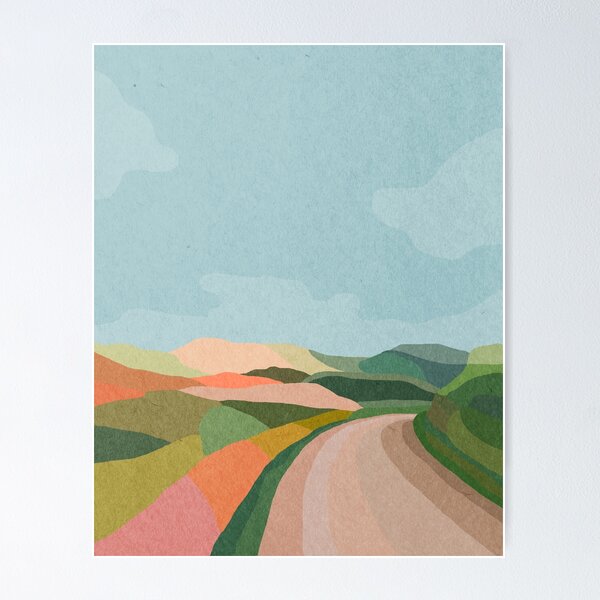 Item preview, Abstract landscape, Mid century art designed and sold by juliaemelian.