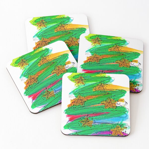 Item preview, Green Christmas Tree abstract designed and sold by Genevieve Esson.