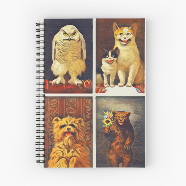 Item preview, Christmas Card Smiling Animals : Owls, Bears, Cats, and Dogs  designed and sold by Gordon Nelson.