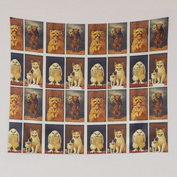 Item preview, Christmas Card Smiling Animals : Owls, Bears, Cats, and Dogs  designed and sold by Gordon Nelson.